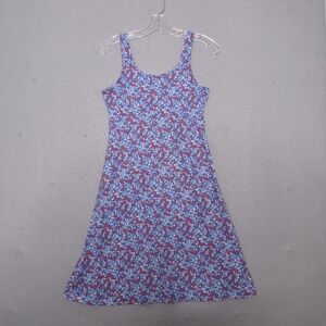 Columbia PFG Omni Freeze Dress XS Blue Red Advanced Cooling Outdoor Camp Hike